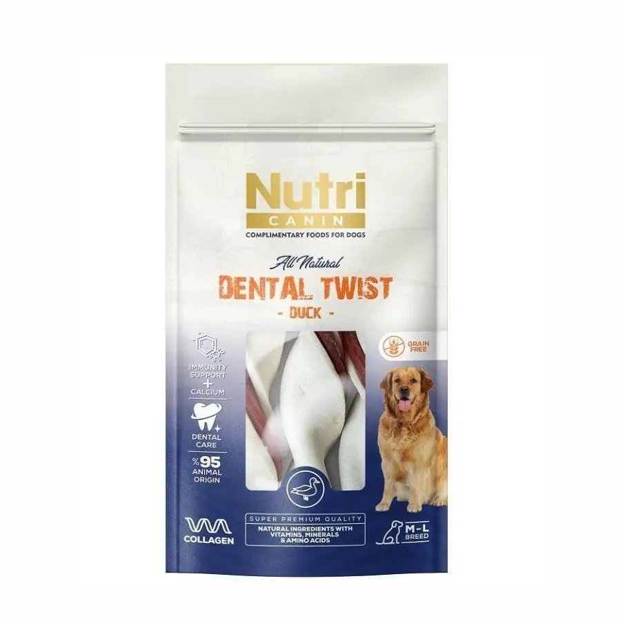 Nutri Canin Dental Twist Ördekli Diş Sağlığı Köpek Ödülü