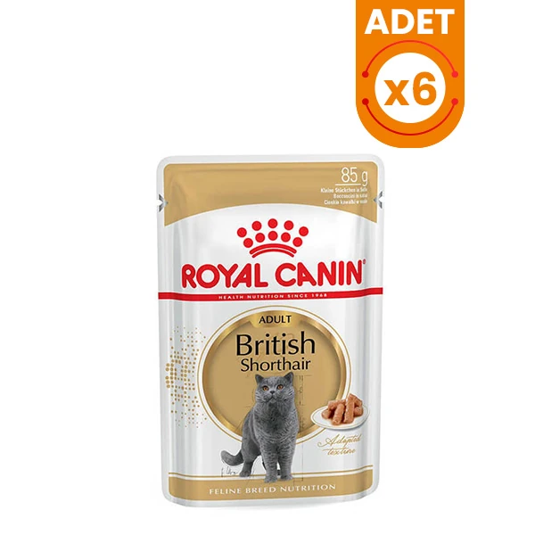 Royal Canin British Shorthair Adult Pouch Konserve Kedi Maması - 6 Adet 85 Gr