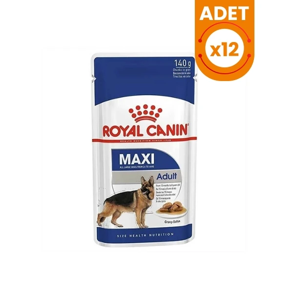 Royal Canin Maxi Adult Gravy Yetişkin Konserve Köpek Maması - 12 Adet 140 Gr