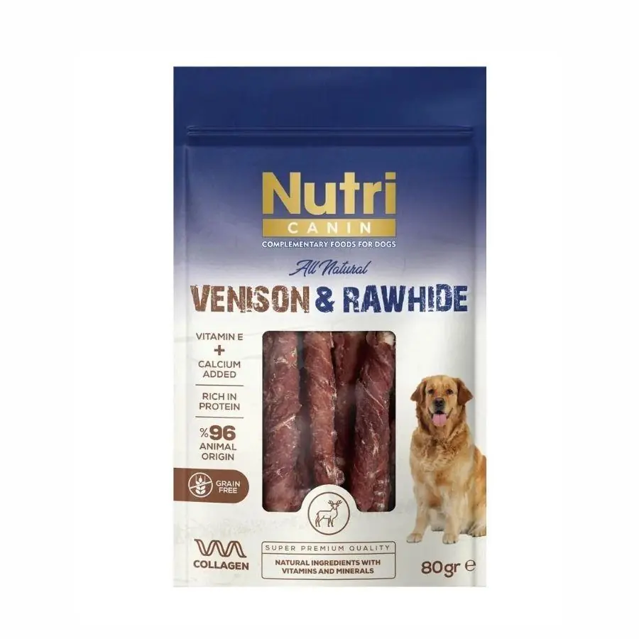 Nutri Canin Rawhide Geyik Etli Sargılı Kemik Köpek Ödülü