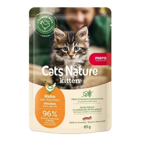 Mera Cats Nature Kitten Tavuklu Pouch Yavru Konserve Kedi Maması - 1 Adet 85 Gr