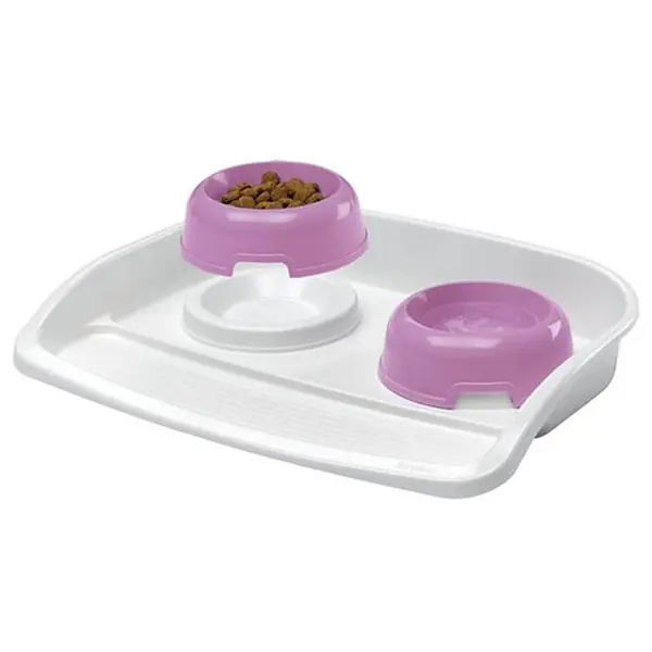 Ferplast Lindo Maxi İkili Plastik Mama Ve Su Kabı Seti 53x39x8 Cm