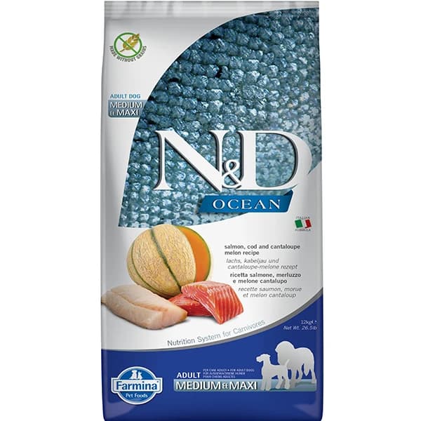 N&D Ocean Somon ve Morina Balıklı Yetişkin Köpek Maması