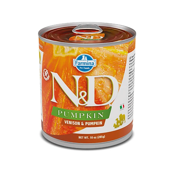 N&D Pumpkin Geyik ve Balkabaklı Konserve Yaş Köpek Maması - 1 Adet 285 Gr