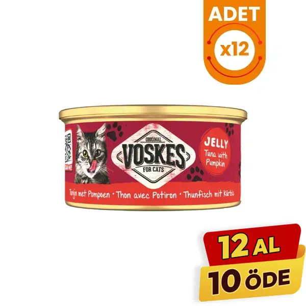 Voskes Ton Balığı ve Balkabağı Yetişkin Konserve Kedi Maması
