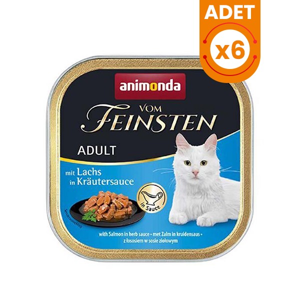 Animonda Vom Feinsten Tahılsız Somon Balıklı ve Bitki Özlü Yetişkin Konserve Kedi Maması