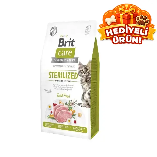 Brit Care Sterilized Immunity Support Tahılsız Domuz Etli Kısırlaştırılmış Yetişkin Kedi Maması