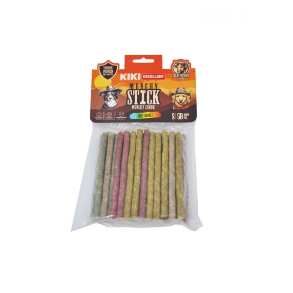 Kiki Excellent İnce Munchy Sığır Derisinden Çubuk Kemik Köpek Ödülü