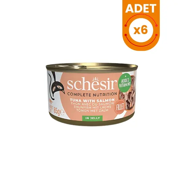 Schesir Jöle İçinde Ton Balık ve Somonlu Yetişkin Konserve Kedi Maması
