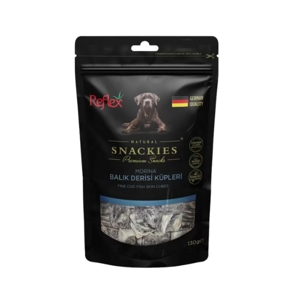 Reflex Snackies Natural Morina Balık Derisi Küpleri Tahılsız Köpek Ödül Maması