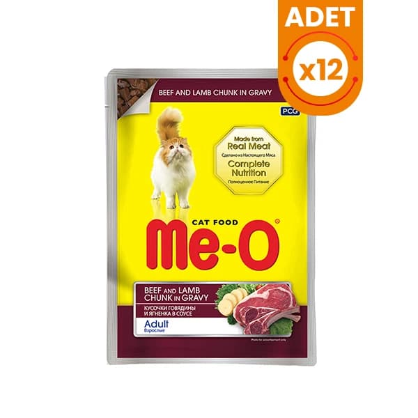 Me-o Meo Adult Beef & Lamb Chunks in Sauce