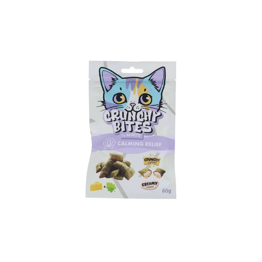 M-Pets Crunchy Bites Calmıng Relıef Sakinleştirici Destek Sunan Kedi Ödülü 60 Gr 60g