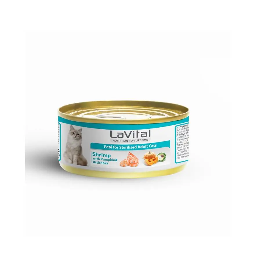 LaVital Karidesli ve Enginarlı Yetişkin Kedi Konservesi
