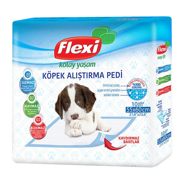 Flexi Kaydırmaz Bantlı Köpek Eğitim Çiş Pedi