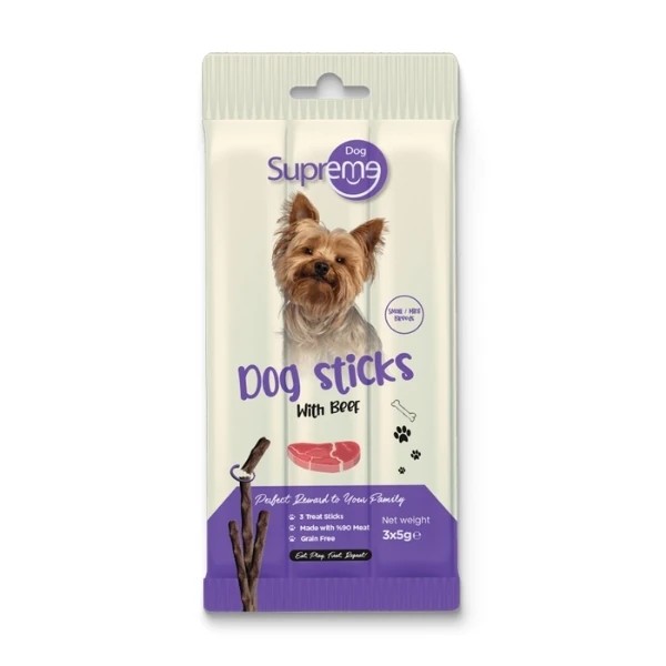 Supreme Dog Sığır Etli Küçük Irk Stick Köpek Ödül Maması