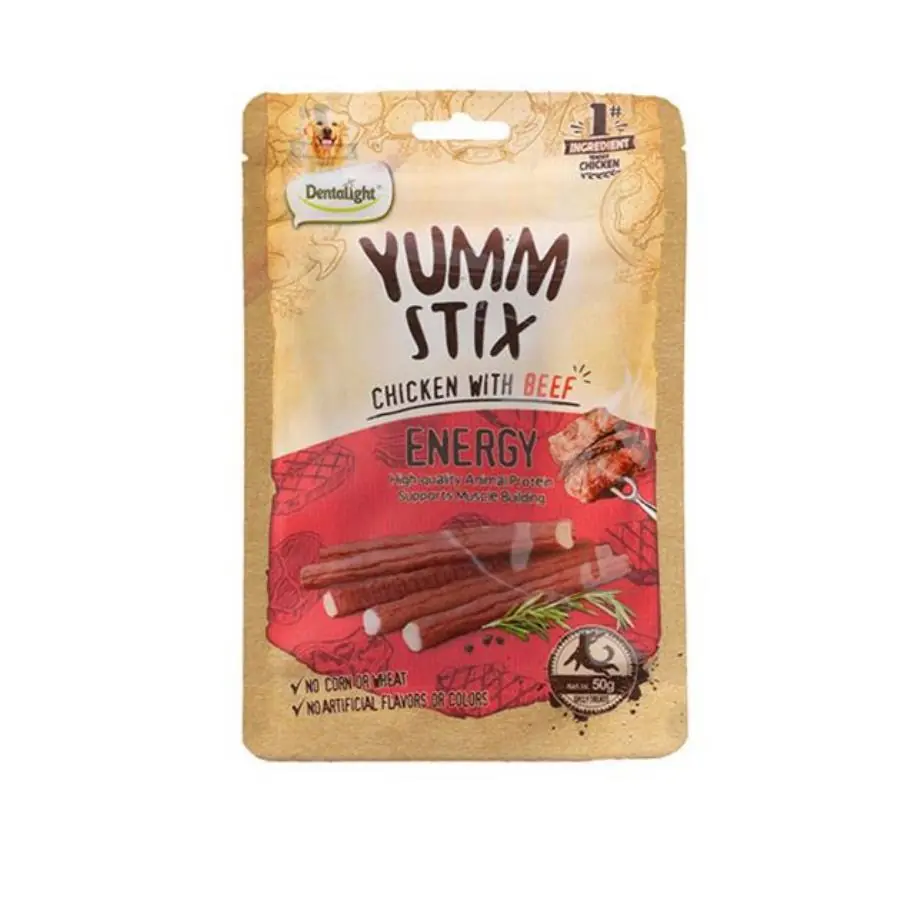 Dentalight Yumm Stick Energy Tavuklu ve Sığır Etli Köpek Ödül Çubuğu