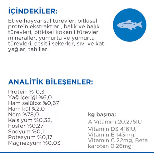 Hills Kitten Okyanus Balıklı Pouch Yavru Konserve Kedi Maması