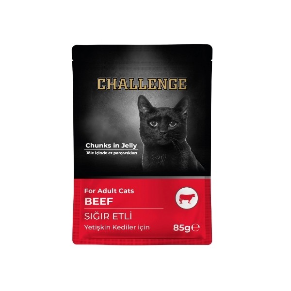 Challenge Sığır Etli Pouch Yetişkin Konserve Kedi Maması