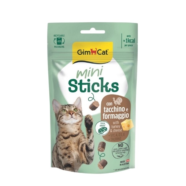 Gimcat Mini Sticks Hindili ve Peynirli Kedi Ödül Maması