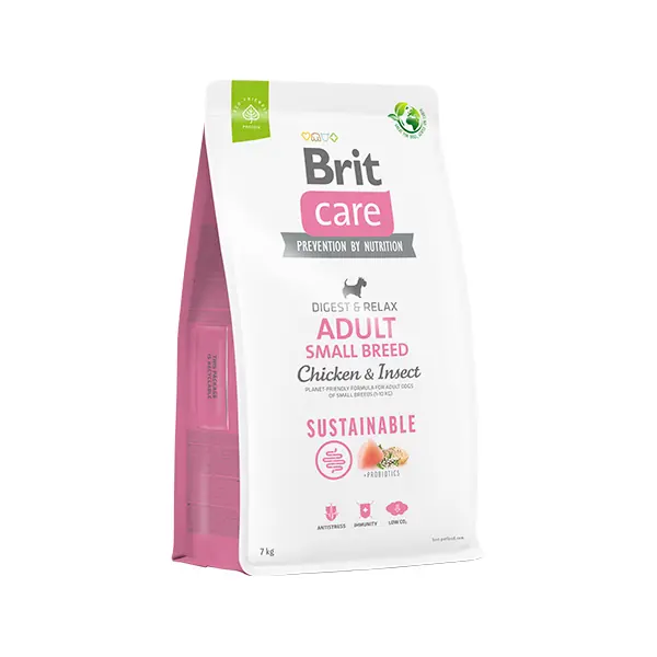 Brit Care Sustainable Tavuklu ve Böcek Proteinli Küçük Irk Yetişkin Köpek Maması
