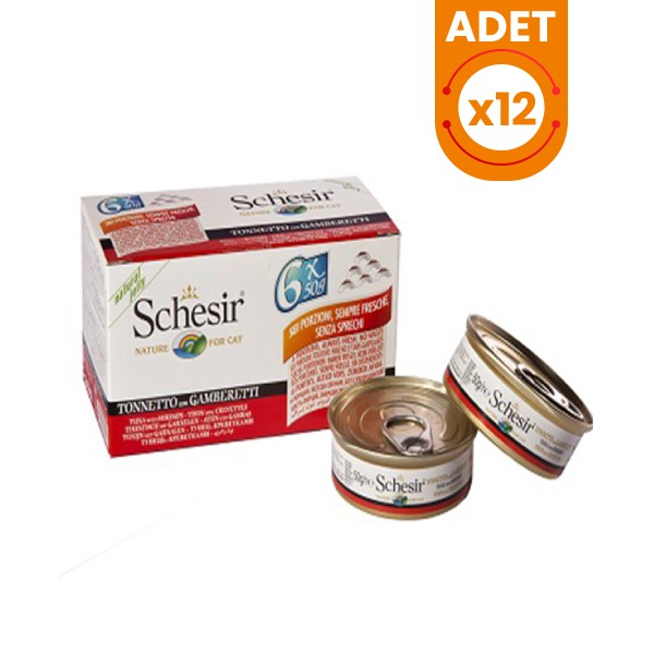 Schesir Multipack Prawns Konserve Kedi Maması