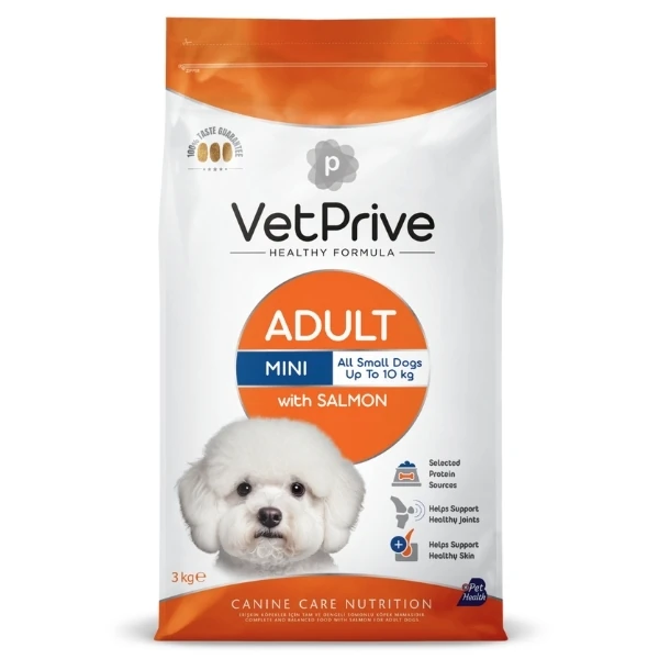 Vet Prive Somonlu Küçük Irk Yetişkin Köpek Maması - 3 Kg