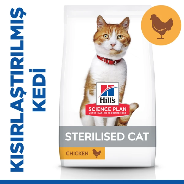 Hills Young Sterilised Tavuklu Kısırlaştırılmış Kedi Maması - 13+2 Kg Hediyeli