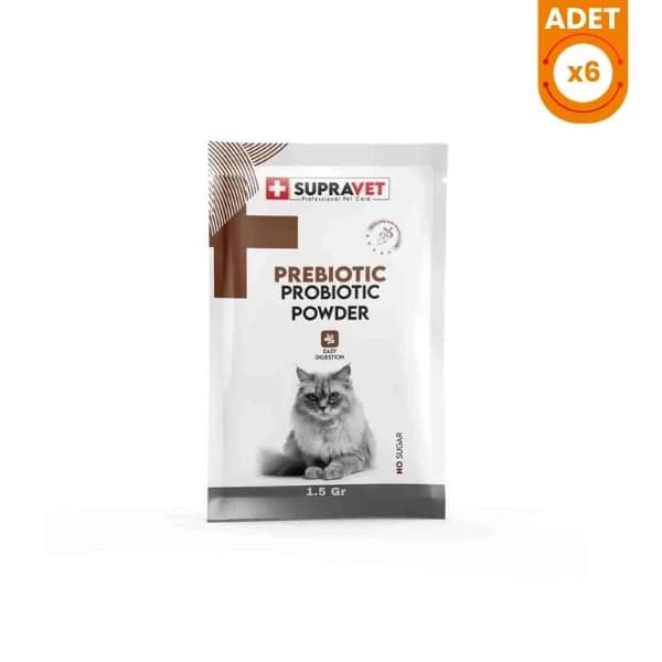 Supravet Bağışıklık Güçlendirici Kediler için Toz Probiyotik ve Prebiyotik Takviyesi