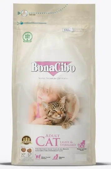 BonaCibo Light Sterilised Tavuklu Kısırlaştırılmış Kediler için Yetişkin Kedi Maması