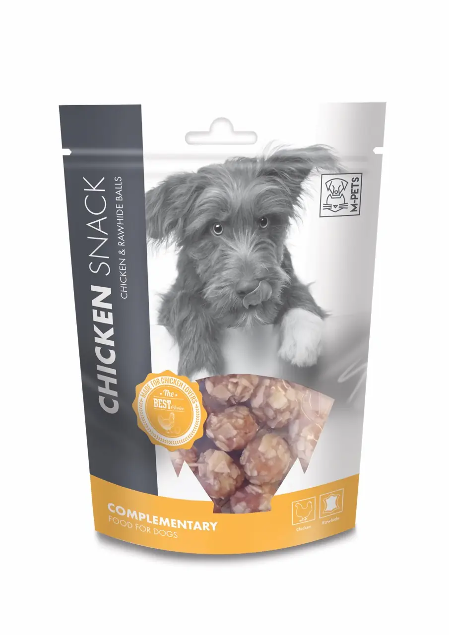 M-Pets My Snacky Tavuk ve Sığır Derili Top Köpek Ödül Maması