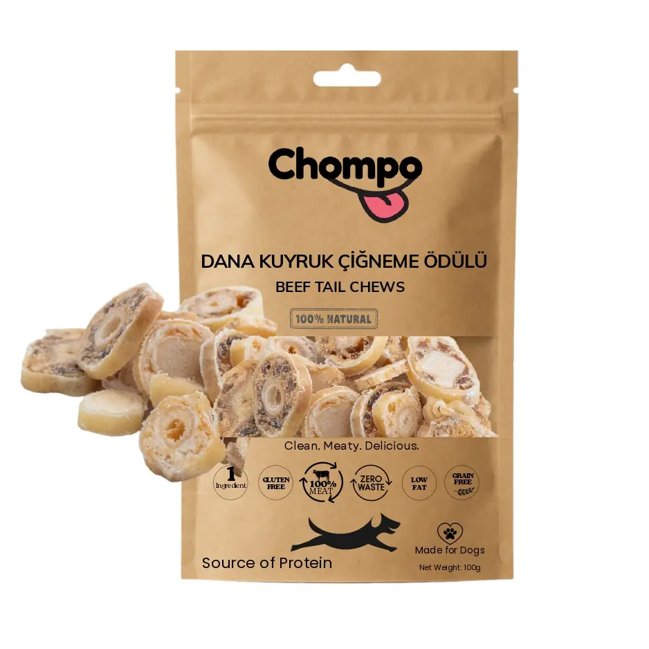 Chompo Kurutulmuş Dana Kuyruk Köpek Ödül Maması