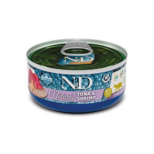 N&D Natural Tuna Balıklı ve Karidesli Konserve Yaş Kedi Maması