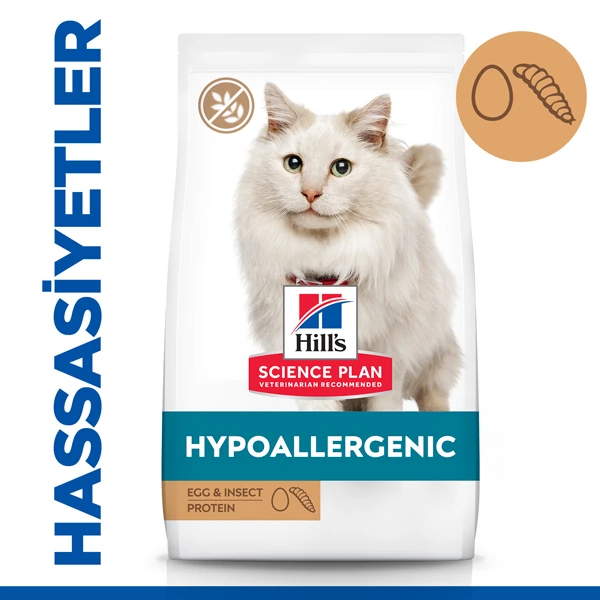 Hills Science Plan Hypoallergenic Yumurtalı ve Böcekli Tahılsız Yetişkin Kedi Maması - 7 Kg