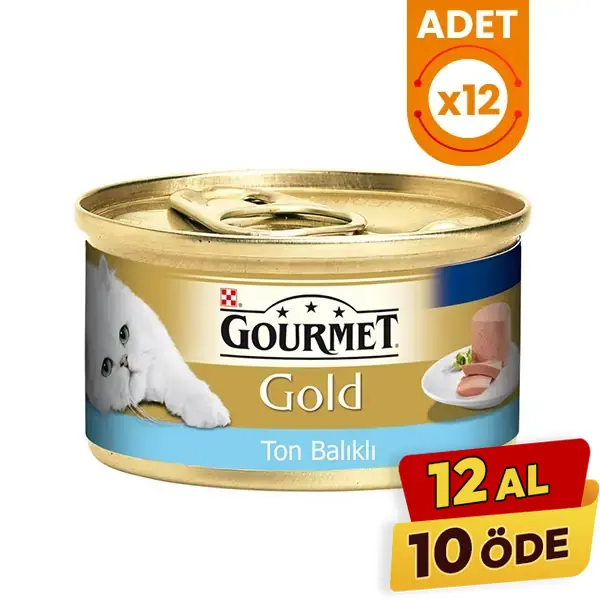 Gourmet Gold Kıyılmış Ton Balıklı Yetişkin Konserve Kedi Maması