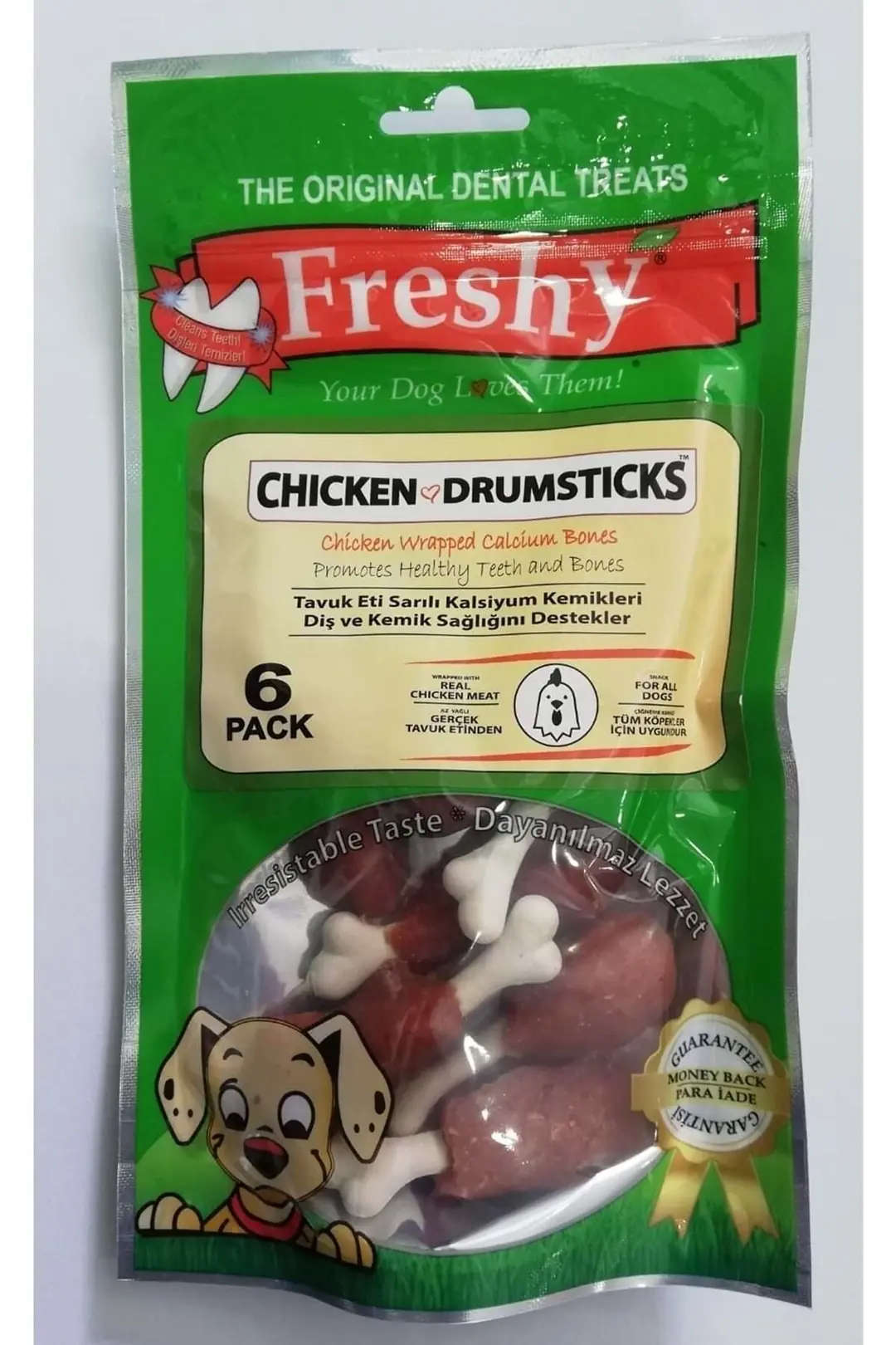 Freshy Tavuk Butları Tavuk Etiyle Sarmalanmış Kalsiyum Kemikleri Köpek Ödülü