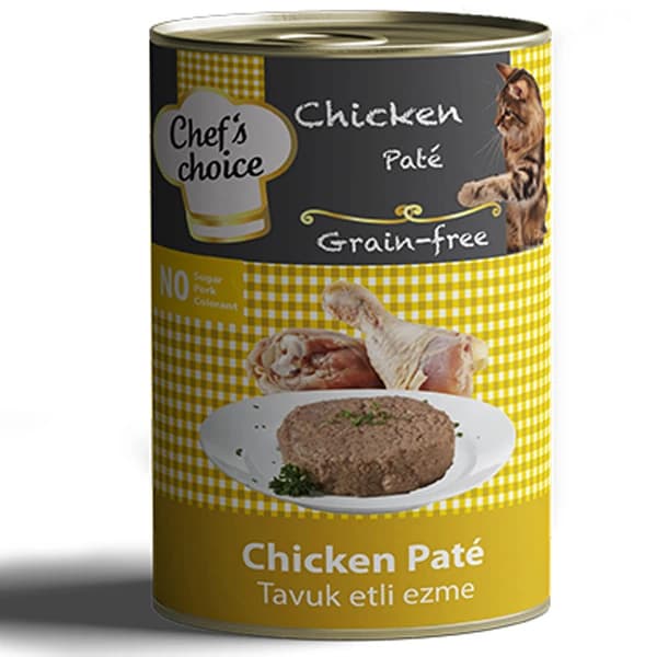 Chefs Choice Kıyılmış Tavuk Etli Tahılsız Yetişkin Konserve Kedi Maması