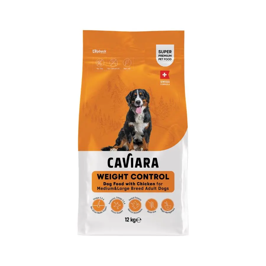 Caviara Kilo Kontrol Destekli Tavuklu Orta ve Büyük Irk Yetişkin Köpek Maması