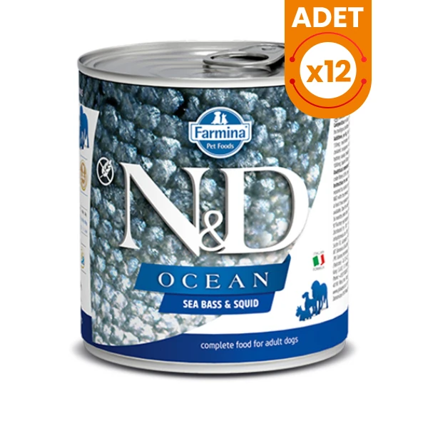 N&D Ocean Levrek ve Mürekkep Balıklı Konserve Köpek Maması