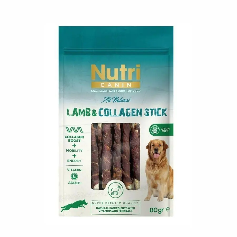 Nutri Canin Collagen Stick Kuzu Eti Sargılı Kemik Köpek Ödülü