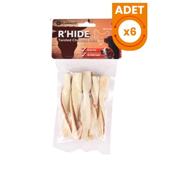 Flamingo Rhide Twisted Tavuklu Burgu Çubuk Köpek Ödül Maması