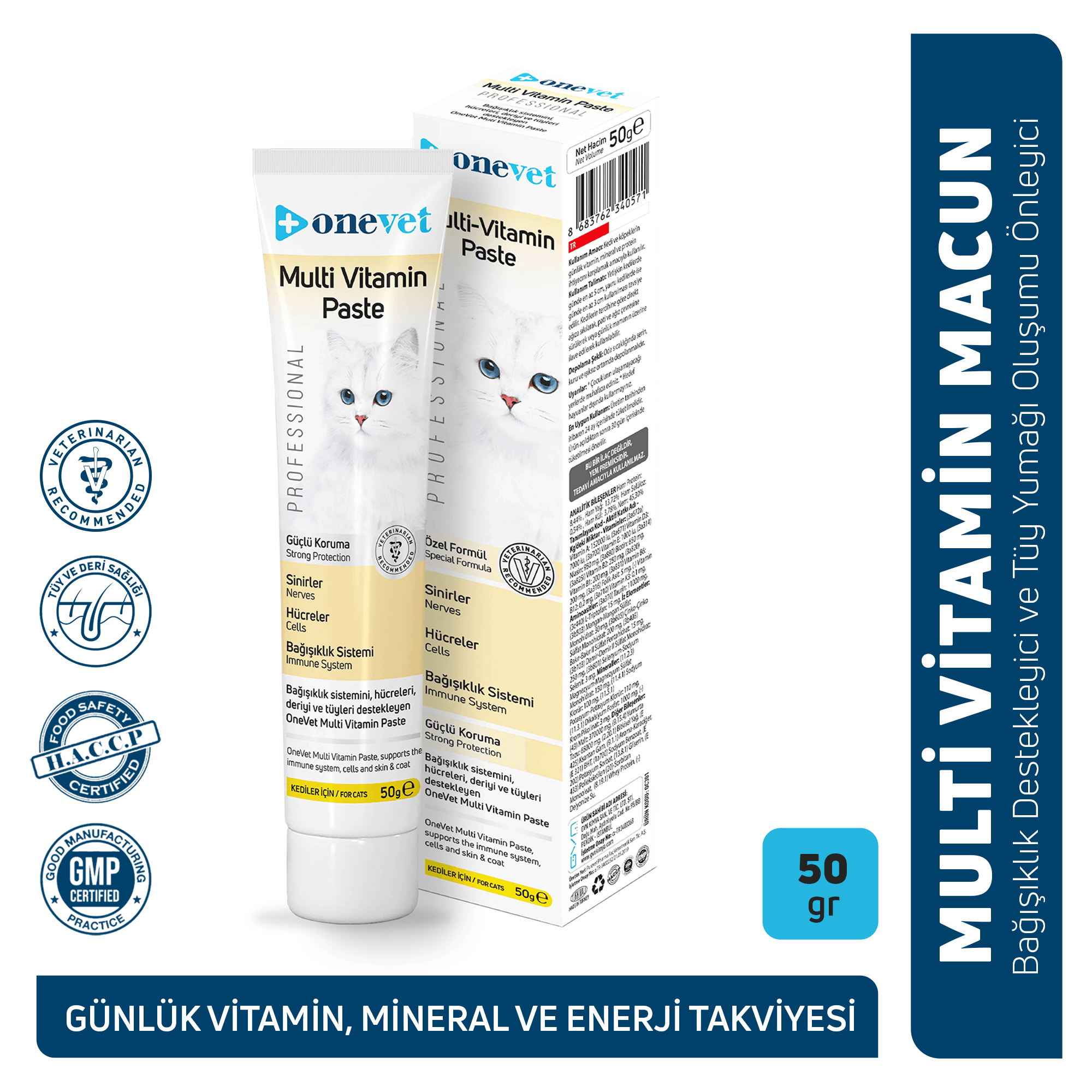 OneVet Multi Vitamin Paste Bağışıklık Destekleyici Kedi Maltı