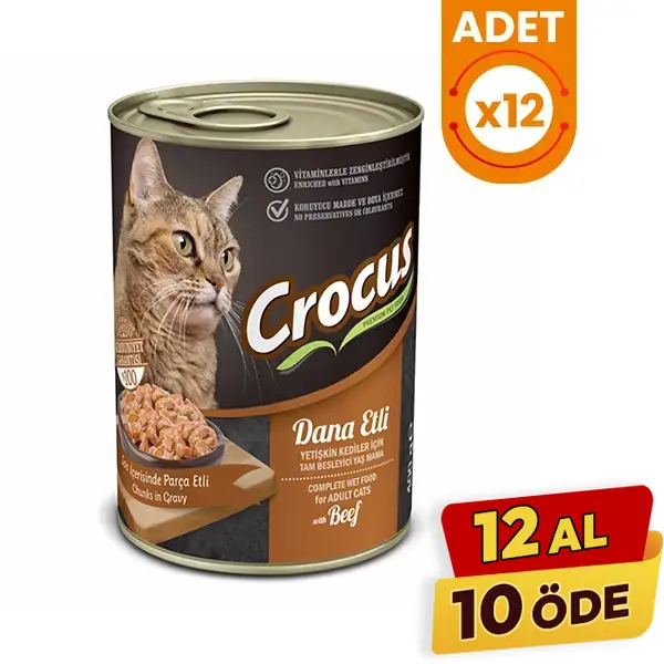Crocus Dana Etli Yetişkin Kedi Yaş Maması