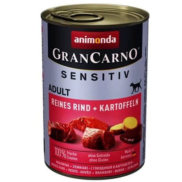Animonda Gran Carno Sensitive Sığır Etli ve Patatesli Yetişkin Köpek Konservesi