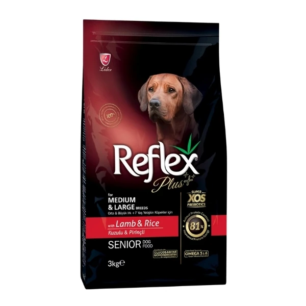 Reflex Plus Kuzulu Orta ve Büyük Irk Yaşlı Köpek Maması