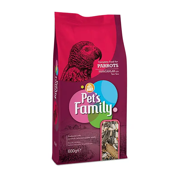 Pets Family Sağlıklı ve Dengeli Beslenen Papağan Yemi