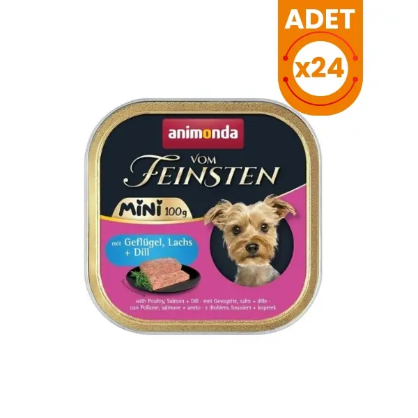 Animonda Vom Feinsten Kümes Hayvanlı ve Somonlu Mini Irk Yetişkin Köpek Konservesi