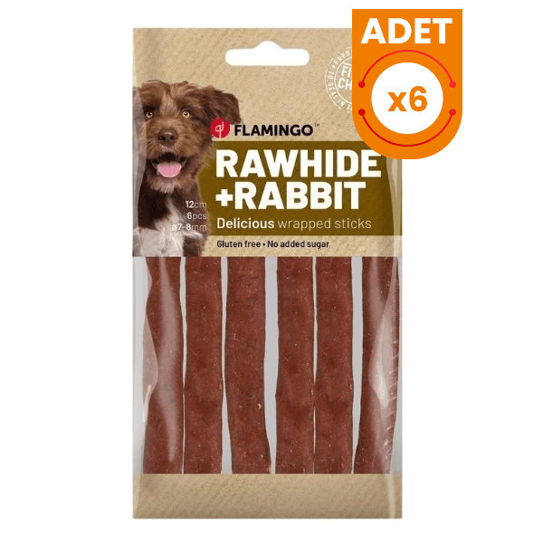 Flamingo R'hide Wrapped Sticks Tavşanlı Köpek Ödül Maması