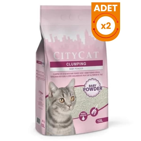 City Cat Clumping Bebek Pudrası Kokulu Topaklanan Kedi Kumu