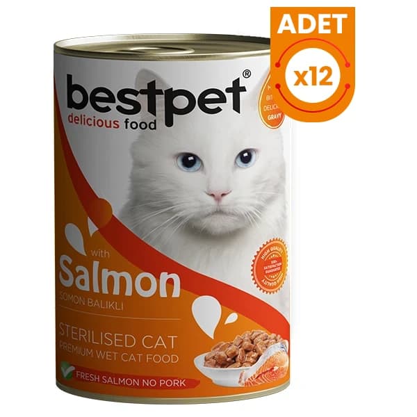 Best Pet Bestpet Sterilised Somonlu Kısırlaştırılmış Konserve Kedi Maması