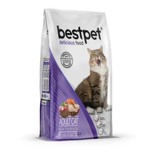 Bestpet Mix Tavuklu Kuzulu ve Balıklı Yetişkin Kedi Maması